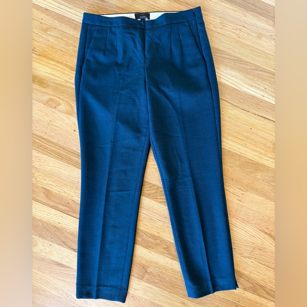 J. Crew Dark Teal Wool Blend Martie Pants